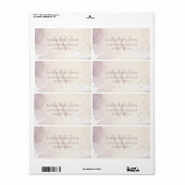 Elegant Abstract Gold Paars Monogram Adres Etiket (Full Sheet)