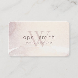 Elegant Abstract Gold Paars Monogram Shiny Visitekaartje