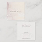 Elegant Abstract Gold Paars Shiny Hartelijk dank v Vierkante Visitekaartje (Voorkant / Achterkant)