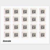 Elegant Abstract Gold Paarse Waterverf QR-code Vierkante Sticker (Vel)