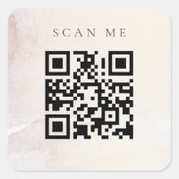 Elegant Abstract Gold Paarse Waterverf QR-code