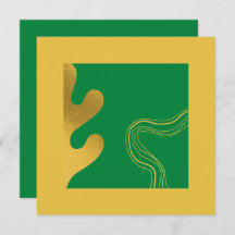Elegant Abstract Gold Royal Green