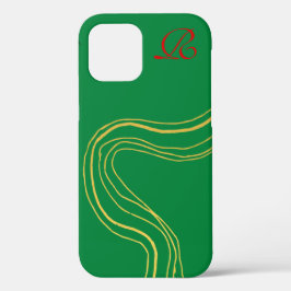 Elegant Abstract Gold Royal Green Case-Mate iPhone Case
