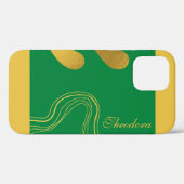 Elegant Abstract Gold Royal Green Case-Mate iPhone Case (Achterkant (horizontaal))