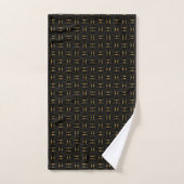 Elegant Abstract Golden Dotted Design op zwart Bad Handdoek (Handdoek)