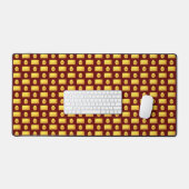 Elegant Abstract Golden & Maroon Bureaumat (Keyboard & Muis)