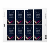 Elegant Abstract Goud Blauw Bedankt Doos Label (Full Sheet)