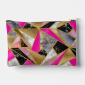 Elegant abstract goud zilver roze zwart geometrisc etui (Achterkant)
