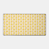 Elegant Abstract Gouden & Licht Beige Bureaumat (Voorkant)
