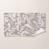 Elegant Abstract grijs marmer Wavy Stripe Modern Bad Handdoek (Handdoek)