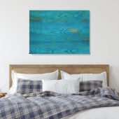 Elegant Abstract Hout Textuur Blauwgroen blauw Canvas Afdruk (Insitu (Slaapkamer))