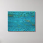 Elegant Abstract Hout Textuur Blauwgroen blauw Canvas Afdruk (Voorkant)