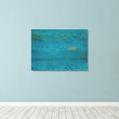 Elegant Abstract Hout Textuur Blauwgroen blauw Canvas Afdruk (Insitu (Houten vloer))