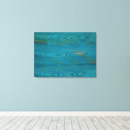 Elegant Abstract Hout Textuur Blauwgroen blauw Canvas Afdruk (Insitu (Houten vloer))
