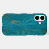 Elegant Abstract Hout Textuur Blauwgroen blauw Case-Mate iPhone Case (Achterkant (horizontaal))