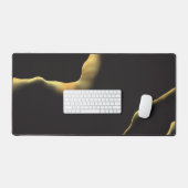 Elegant Abstract Inky Gold en Black Bureaumat (Keyboard & Muis)