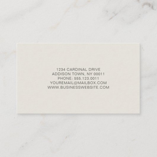 Elegant Abstract Ivoor Goud Agaat Visitekaartje (Achterkant)