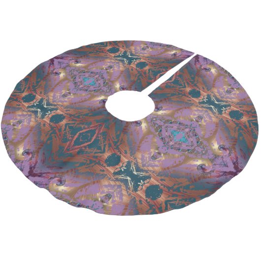 Elegant Abstract Kerstboom Rok (Gekanteld)