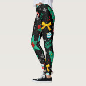 Elegant Abstract kerstpatroon Leggings (Links)
