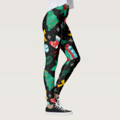 Elegant Abstract kerstpatroon Leggings (Rechts)