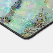 Elegant Abstract Kleurrijk Marmer Opal Monogrammed Bureaumat (Hoek)