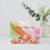 Elegant, Abstract, kleurrijke lijnen, Rozen Briefkaart (Staand voorkant)