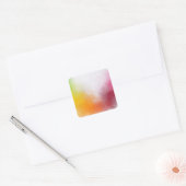 Elegant Abstract kunstwerk Blank Sjabloon kleurrij Vierkante Sticker (Envelop)