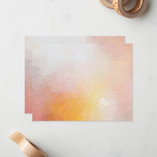 Elegant Abstract kunstwerk kleurrijk modern blanco Notitiekaartje (Voorkant / Achterkant in situ)