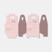 Elegant Abstract Lets Flamingle Bedankdoosjes (Uitgevouwen)