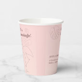 Elegant Abstract Lets Flamingle Papieren Bekers (Links)