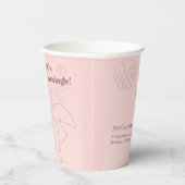 Elegant Abstract Lets Flamingle Papieren Bekers (Rechts)