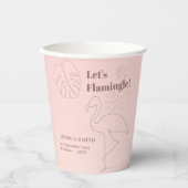Elegant Abstract Lets Flamingle Papieren Bekers (Voorkant)