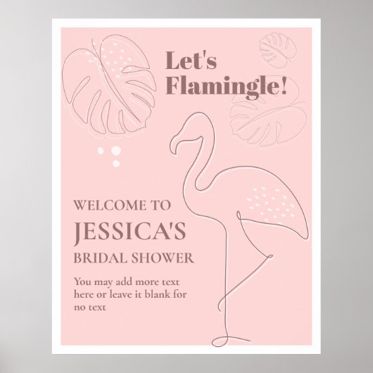 Elegant Abstract Lets Flamingle Poster (Voorkant)