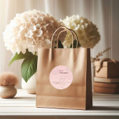 Elegant Abstract Lets Flamingle Ronde Sticker