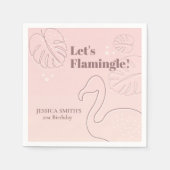 Elegant Abstract Lets Flamingle Servet (Voorkant)