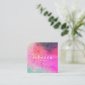 Elegant abstract, levendig, kleurrijk grafisch ont vierkante visitekaartje (Staand voorkant)