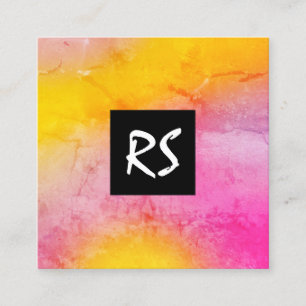 Elegant abstract, levendig, kleurrijk grafisch ont vierkante visitekaartje