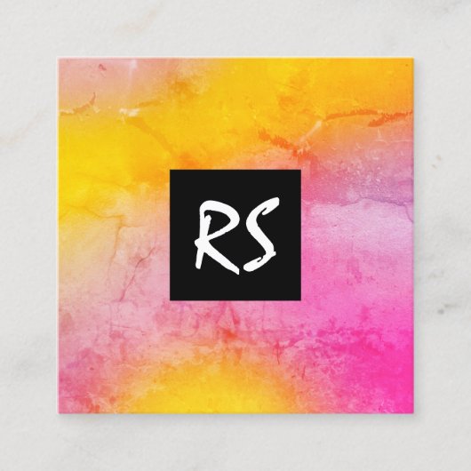 Elegant abstract, levendig, kleurrijk grafisch ont vierkante visitekaartje (Voorkant)