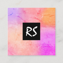 Elegant abstract, levendig, kleurrijk grafisch ont vierkante visitekaartje