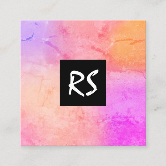 Elegant abstract, levendig, kleurrijk grafisch ont vierkante visitekaartje (Voorkant)