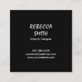 Elegant abstract, levendig, kleurrijk grafisch ont vierkante visitekaartje (Achterkant)