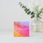 Elegant abstract, levendig, kleurrijk grafisch ont vierkante visitekaartje (Staand voorkant)