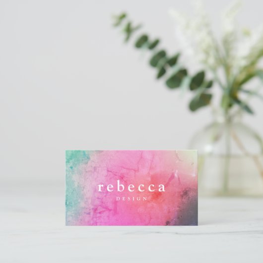 Elegant abstract, levendig, kleurrijk grafisch ont visitekaartje (Staand voorkant)