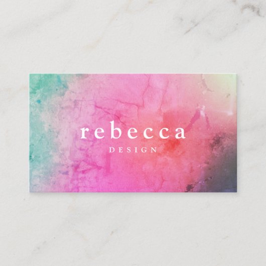 Elegant abstract, levendig, kleurrijk grafisch ont visitekaartje (Voorkant)