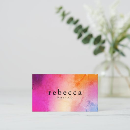 Elegant abstract, levendig, kleurrijk grafisch ont visitekaartje (Staand voorkant)