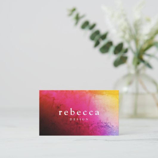 Elegant abstract, levendig, kleurrijk grafisch ont visitekaartje (Staand voorkant)