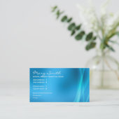 Elegant Abstract licht blauw Visitekaartje (Staand voorkant)