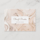 Elegant Abstract marble Blush crème Gold Visitekaartje (Voorkant)