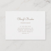 Elegant Abstract marble Blush crème Gold Visitekaartje (Achterkant)