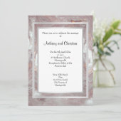 ELEGANT ABSTRACT MARBLE WEDDING INVITATION KAART (Staand voorkant)